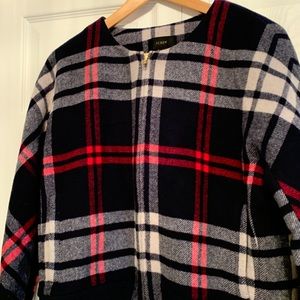 J Crew bomber  tweed plaid jacket